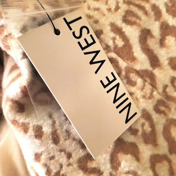 Nine West White Leopard Pea Coat‎ Woman's Small NWT - Picture 6 of 6